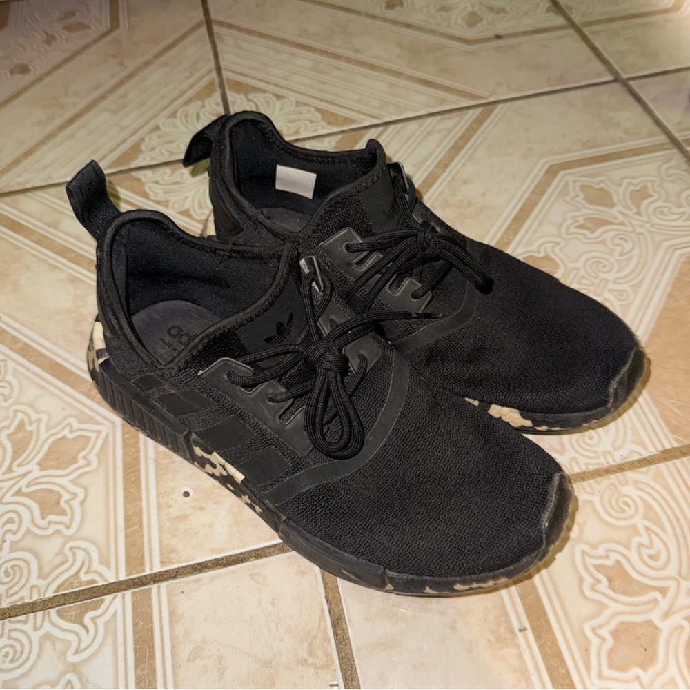 Adidas Black and Tan Sneakers